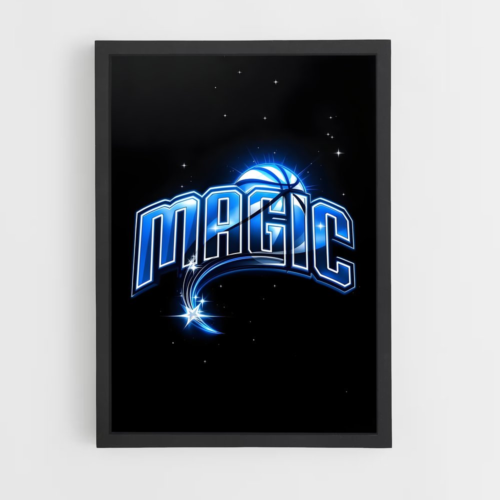 Poster Magic in Blue – affiche Basketball (vue 2)